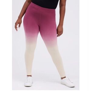 PREMIUM LEGGING - DIP DYE RED & TAN